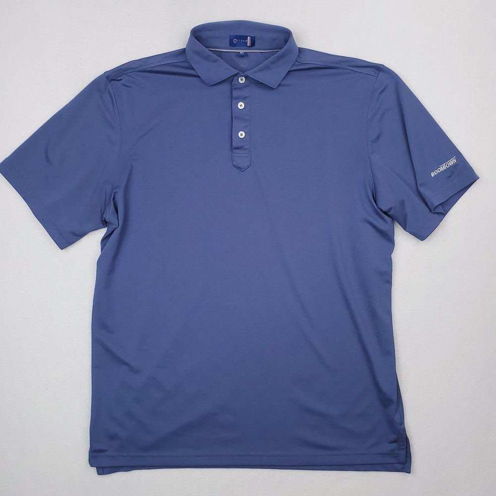 Stitch Golf Shirt Mens Medium Large Blue Boomtown Performance Polo Athletic 2024
